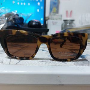 French Connection Women's Beatrix Square Sunglasses Leopard Print